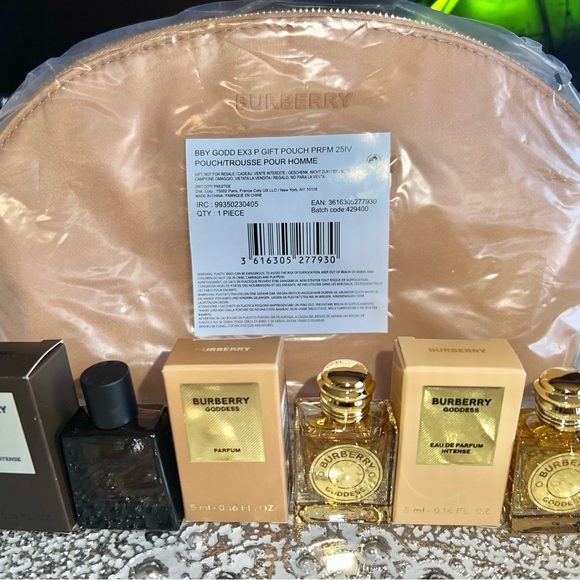 Burberry Set Fragrance Minis Hero Goddess & Goddess Intense With Makeup Bag - Picture 2 of 3